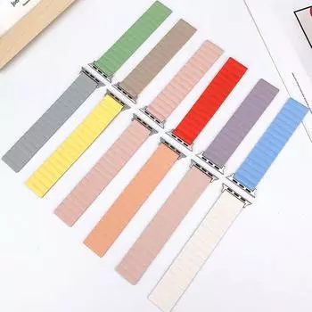 Простая магнитная застежка для Apple watch Ultra 9 8 7 49 мм 45 мм 41 мм Силиконовый ремешок для iWatch 6 5 4 SE 44 мм 40 мм 42 мм 38&40&41mm