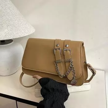 Простая маленькая квадратная сумка через плечо в стиле ретро, женская модная сумка через плечо красный