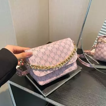 Простая маленькая квадратная сумка на одно плечо в иностранном стиле 2024 года, новая модная красивая ретро легкая роскошная повседневная сумка-мессенджер чёрный