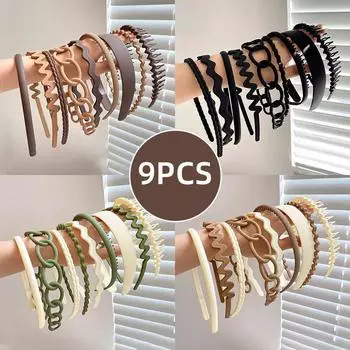 Простая матовая повязка для волос для женщин, заколка для мытья лица, противоскользящая компрессионная повязка для волос, головной убор в виде пучка волос hair clip