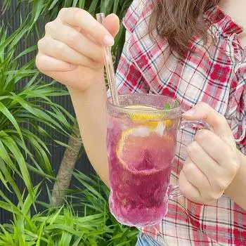 Простая матовая стеклянная кружка из ледника, чашка для молока, кофейная чашка, чашка для сока