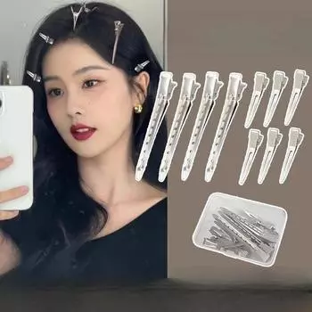 Простая металлическая заколка в виде утконоса, крокодиловая вьющаяся шпилька, заколки, держатель для прически, пушистые корни волос, салонная стрижка, головные уборы, заколки для волос 5pcs