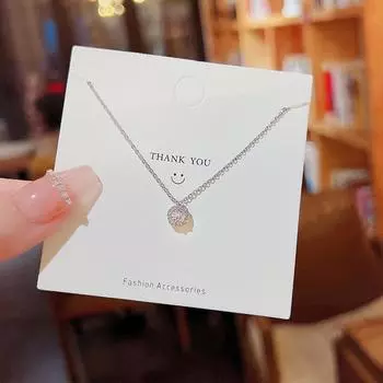 Простая микро-инкрустированная циркониевая квадратная подвеска, модная роскошная титановая цепочка на ключицу, милое женское ожерелье