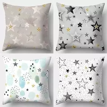 Простая милая квадратная мультяшная художественная диванная подушка, роскошная подушка для украшения дома, скандинавская подушка 40x40cm