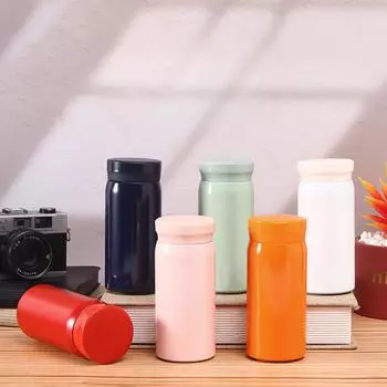 Простая мини-кружка из нержавеющей стали, уличные портативные карманные чашки небольшой емкости, милые студенческие подарочные чашки 200ml красный