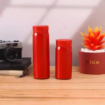 Простая мини-кружка из нержавеющей стали, уличные портативные карманные чашки небольшой емкости, милые студенческие подарочные чашки 200ml красный