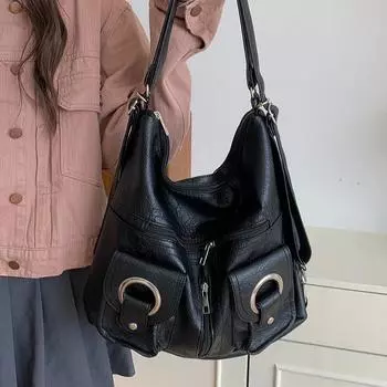 Простая многоплечевая косая сумка-трансформер для поездок на работу, большая вместимость, студенческая дорожная сумка через плечо белый