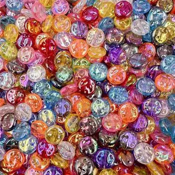 Простая мода DIY Материалы ручной работы DIY Браслет Сплошной цвет Многогранная цепочка для мобильного телефона 20 шт. 12 мм Акриловые круглые изысканные ювелирные изделия розовый