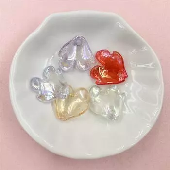 Простая мода ручной работы в форме лепестка пиона ювелирные изделия Diy сладкий браслет ожерелье 19*18,5 мм 5 шт. свободные бусины красочные DIY изготовление изысканных ювелирных изделий светло-синий