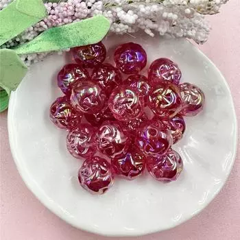 Простая мода с отверстием для рукоделия, материал для самостоятельной работы, 20 шт., сахарные акриловые подвески, изготовление ювелирных изделий, желеобразные цветные аксессуары для бисероплетения, круглые бусины 11,2 мм зелёный