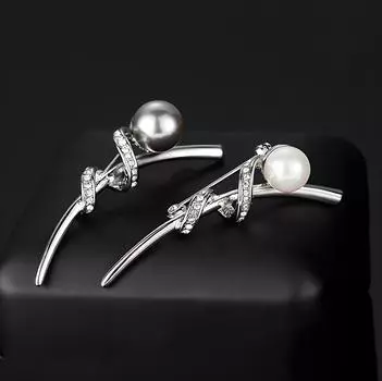Простая модная брошь из ленты, высококачественный женский универсальный темпераментный жемчужный корсаж, нишевый дизайн, булавка, аксессуары для костюма