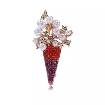 Простая, модная и милая брошь-конус, булавка из сплава с жемчугом, брошь-заколка для воротника Anti-Light