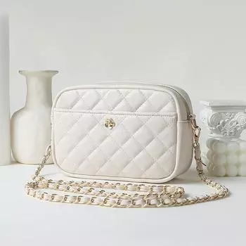 Простая модная и универсальная женская сумка женская сумка с бриллиантовой цепочкой сумка через плечо Ms. Сумка через плечо Дизайн Роскошный Минималистский бежевый
