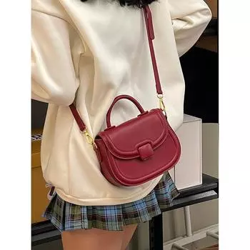 Простая модная мини-квадратная сумка с текстурой PU, однотонная повседневная универсальная сумка через плечо, корейская версия, женская новая летняя сумка для поездок на работу Mini(Max Length<20cm)