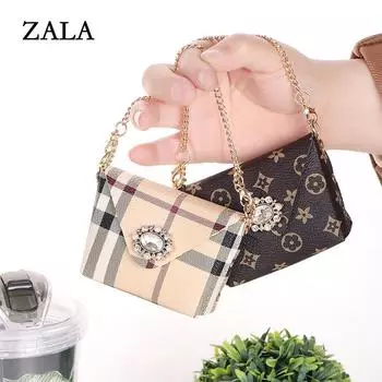 Простая модная мини-сумочка с цепочкой для девочек в форме сердца