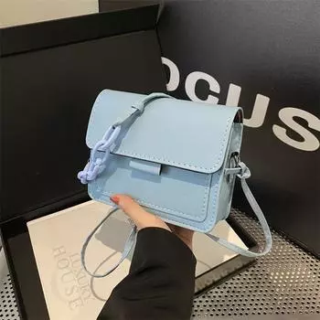 Простая модная сумка-мессенджер, модная сумка для мобильного телефона, весна 2024, новая простая модная сумка через плечо, простая женская сумка чёрный