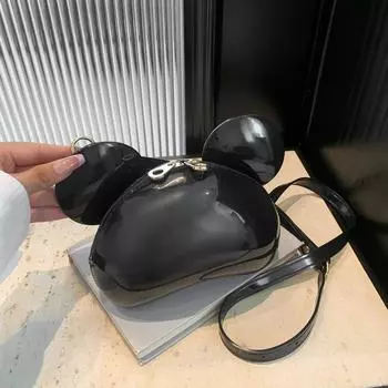 Простая модная сумка-мессенджер с рисунком, простая модная сумка-ракушка, летняя новая модная сумка через плечо в стиле ретро 2024 года чёрный