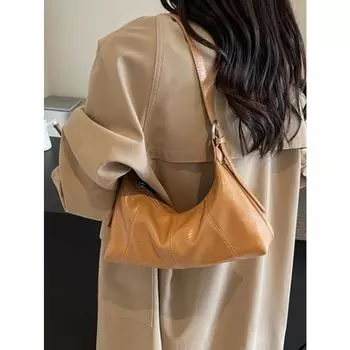 Простая модная женская сумка через плечо, новая однотонная текстурированная сумка на молнии через плечо, женская повседневная сумка для поездок на работу