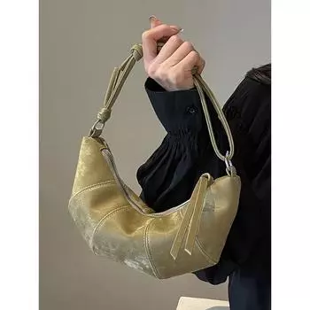 Простая мягкая кожаная сумка-пельмень для женщин, летняя универсальная женская сумка для поездок на работу, многоцветная сумка через плечо Bolsos