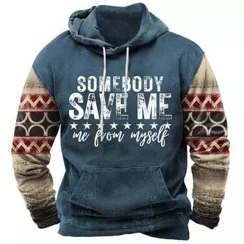 Простая мужская толстовка с капюшоном с принтом 3D-букв, мужская одежда, уличный дизайнер, осенний топ с длинным рукавом, свободный свитер, винтажные толстовки S