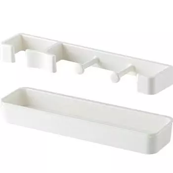 Простая настенная стойка, подвесная, не оставляющая следов, самоклеящаяся, не перфорирующая, магнитная стойка для зонта для прихожей и ванной комнаты белый