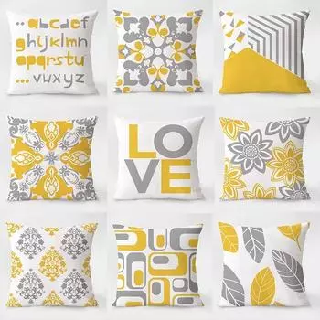 Простая наволочка с геометрическим принтом для украшения общежития, офиса, гостиной, дивана, домашней наволочки 40x40cm