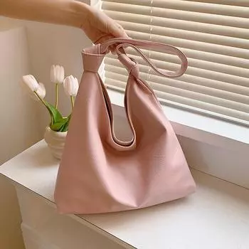 Простая нишевая сумка большой вместимости, осень 2024, новая модная сумка-тоут, повседневная сумка через плечо, сумка через подмышку