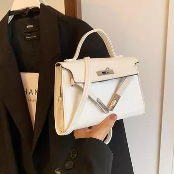 Простая нишевая сумка-мессенджер через плечо, простая, летняя, 2024, новая, модная, индивидуальная, модная, повседневная, женская сумка чёрный