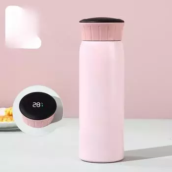 Простая новая чашка-термос из нержавеющей стали, интеллектуальное измерение температуры, чашка для воды большой емкости, студенческая портативная подарочная чашка для занятий спортом на открытом воздухе 350ml