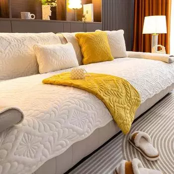 Простая новая подушка для дивана из молочного волокна, зимняя плюшевая утолщенная теплая нескользящая подушка, кожаный чехол для дивана, ткань 70*70