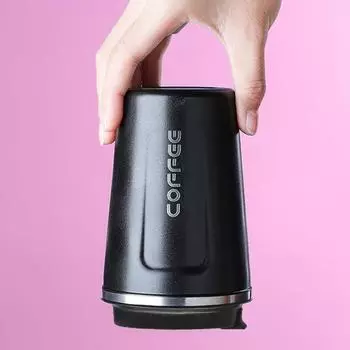 Простая однотонная чашка в скандинавском стиле из нержавеющей стали, портативная чашка для сохранения тепла, кружка, чашка для воды, кофейная чашка, чашка для молока розовый