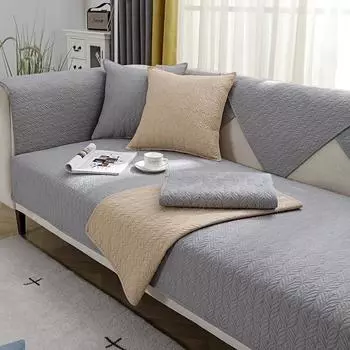 Простая однотонная диванная подушка, четырехсезонный чистый хлопок, нескользящая, универсальная подушка, кожаный чехол для дивана, зимняя ткань 70*70