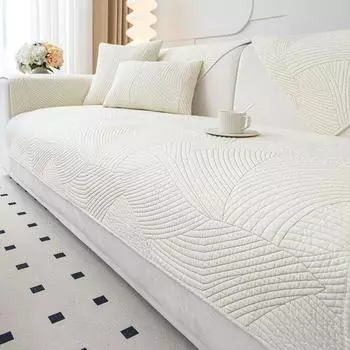 Простая однотонная диванная подушка, хлопчатобумажная ткань Four Seasons, нескользящая хлопковая подушка, универсальный современный чехол для дивана, шарф 70*70