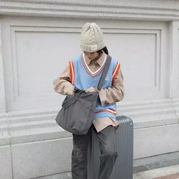 Простая однотонная холщовая сумка женская ретро-сумка зимняя сумка премиум-класса Sense большая вместительная сумка через плечо на одно плечо зелёный