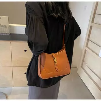Простая однотонная маленькая квадратная сумка для женщин, новая универсальная сумка через плечо, большая вместимость, сумка на одно плечо для поездок на работу, осень-зима