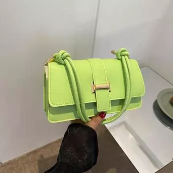 Простая однотонная маленькая сумка женская 2024 осень новая нишевая универсальная маленькая квадратная сумка высокого класса модная сумка-мессенджер розовый