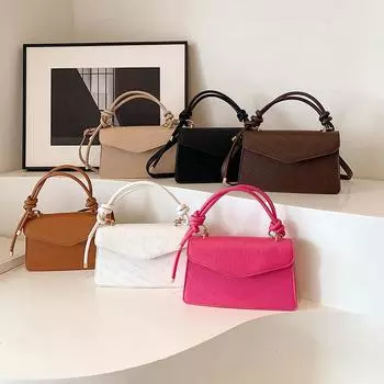 Простая однотонная модная сумка на лето, новая повседневная сумка через плечо, маленькая квадратная женская сумка