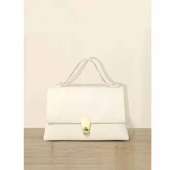 Простая однотонная переносная сумка-мессенджер на одно плечо, женская сумка, модные сумки с двумя отделениями (20cm<Max Length<30cm) жёлтый