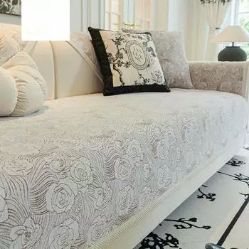 Простая однотонная подушка для дивана Four Seasons из чистого хлопка, нескользящая подушка, зимний чехол для современного дивана, чехол 70*70cm