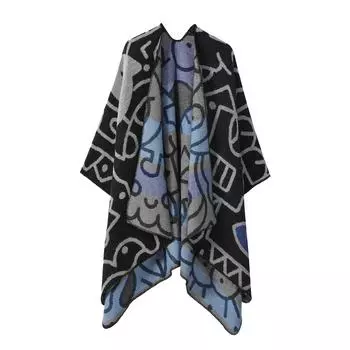 Простая однотонная шаль в этническом стиле, теплая накидка для путешествий с большой шалью 160-135CM красный