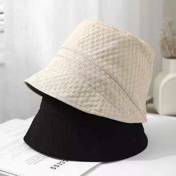 Простая однотонная шляпа рыбака для отдыха на природе, детская, весенне-летняя, с простым лицом, маленькая спереди, длинная сзади, короткая, солнцезащитная шляпа для бассейна, солнцезащитная шляпа для прилива M56-58cm чёрный