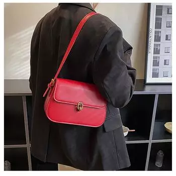 Простая однотонная сумка через плечо Niche, женская новая модная ретро-сумка небольшого размера, высококачественная повседневная сумка через плечо