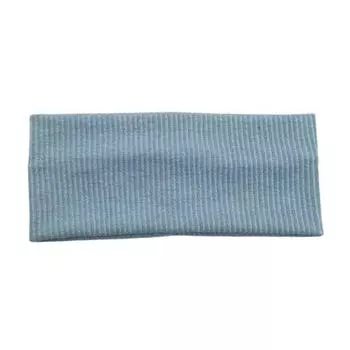 Простая однотонная трикотажная широкая повязка на голову женская спортивная INS теплые корейские зимние повязки на голову V K1O3 Black-One size