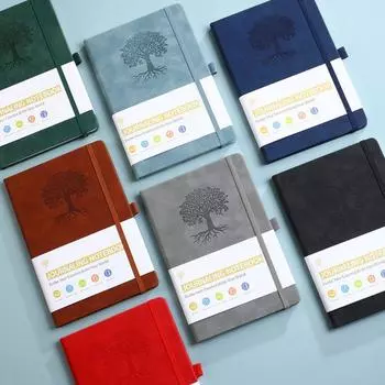 Простая офисная книга с эластичным ремешком, деловой блокнот формата А5, карманный блокнот, школьные принадлежности коричневый