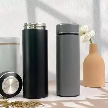 Простая офисная машина из нержавеющей стали 304, глянцевая деловая чашка, портативная модная изоляция 400ml чёрный