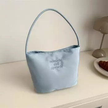 Простая переносная сумка-ведро, нишевая дизайнерская сумка-ведро 2024, новая нишевая популярная сумка через плечо с текстурой под мышкой чёрный