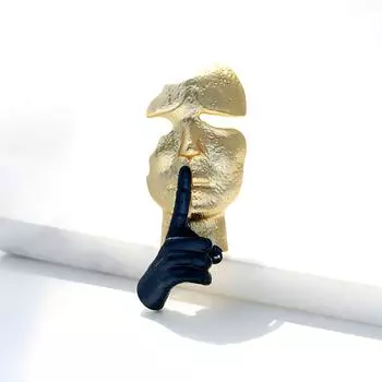 Простая персонализированная брошь-маска, универсальный темперамент, креативный корсаж, нишевый дизайн, булавка, костюм и аксессуары