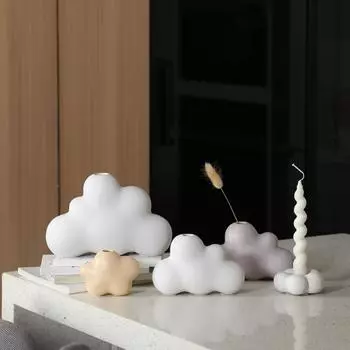 Простая персонализированная керамическая ваза Nordic Morandi для мягкого домашнего декора, креативные украшения из сухоцветов HP827W White Vase Small