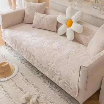 Простая подушка для дивана из чистого хлопка, универсальная подушка для всех сезонов, нескользящий высококачественный чехол для дивана, тканевая подушка, зимний стиль 70*70CM
