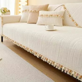 Простая подушка для дивана из молочного волокна, зимний противоскользящий кожаный чехол для дивана, плюшевый утолщенный чехол для подушки, полотенце 70*70cm